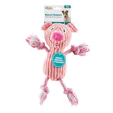 Outward Hound Ranch Roperz Pig Plush Squeaky Dog Toy - Pink