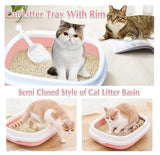 Petropolis Cat Litter Tray with Rim/Semi Closed Style