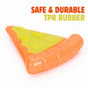 Basil Wagtastic Nylon Topping With TPR Pizza Slice For Dog Toy