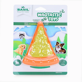 Basil Wagtastic Toys TPR Pizza Slice With Nylon Topping For Dog