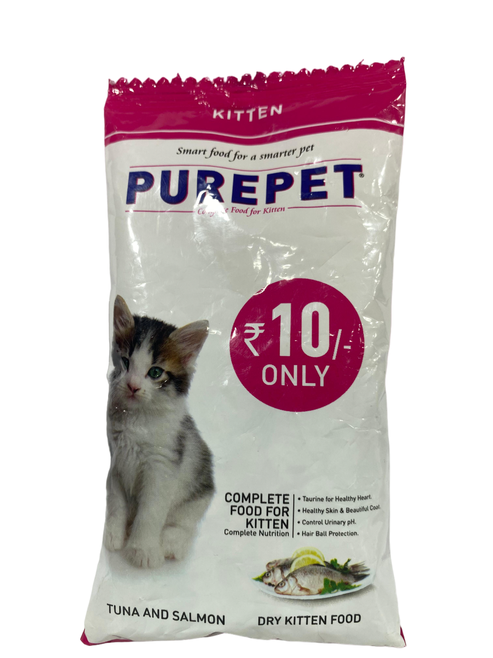 Purepet Tuna Salmon Kitten Dry Food ShakeHands
