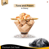 Sheba Tuna Filets and Whole Prawns In Gravy 85g Tin