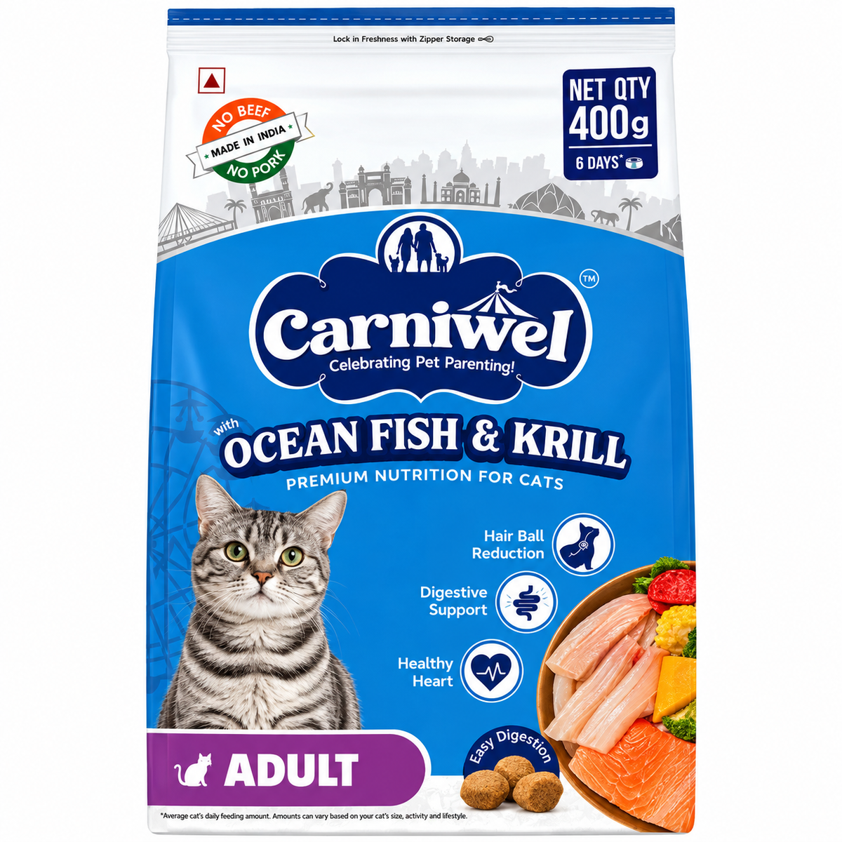 Carniwel Ocean Fish & Krill Adult Cat Dry Food