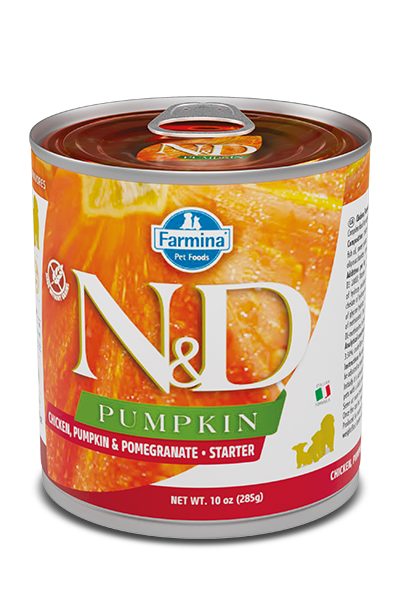 Farmina N&D Chicken, Pumpkin & Pomegranate Grain Free Starter Puppy Tin