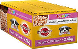 Pedigree Puppy Pouch With Chicken Chunks In Gravy 70g -  Pack of 30