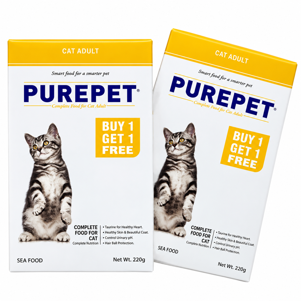 Purepet Sea Food Adult Cat Dry Food Buy 1 - Get 1 Free