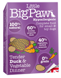 Little Big Paw Tender Duck & Vegetable Dinner 150g Cup - Pack Of 7