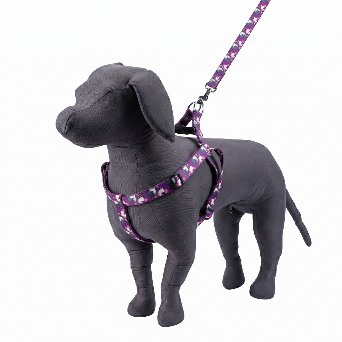 Kennel Purple Unicorn Printed Padded Click Lock Adjustable Harness
