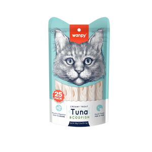 Wanpy Creamy Lickable Tuna & Codfish Cat Treats 5 Pcs