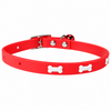 Smarty Pet Adjustable Soft Silicon Safety Buckle Bone Design Collar With Bell