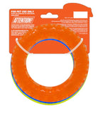 Nerf Dog EXO Translucent Spike 3 Rings TRP Dog Toy - Green/Blue/Ornage