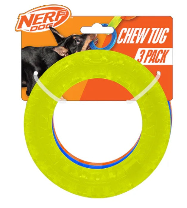 Nerf Dog EXO Translucent Spike 3 Rings TRP Dog Toy - Green/Blue/Orange