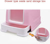 Pets Empire Enclosed Cat Litter Box with Lid & Handle (Color May Vary)