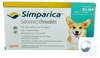 Zoetis Simparica 40mg (Sarolaner) Chewable Tablet For Dogs (22.1-44.0 lbs) - 1 Tablets