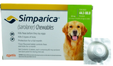 Zoetis Simparica (Sarolaner) 80mg Chewable Tablets for Dogs (44.1-88.0 lbs) - 1 Tablets