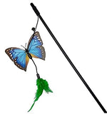 Pets Empire Butterfly Feather With Teaser Wand Cat Toy
