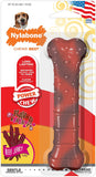 Nylabone Dura Power Chew Long Lasting Textured Bone Beef Jerky Flavor