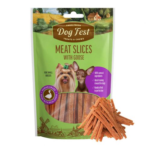 Dog Fest Meat Slices With Goose Small Breeds Dog Chew Treats