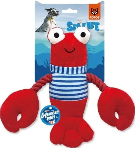 Fofos Sealife Lobster Dog Toy