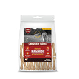 Gnawlers Rawhide Chicken Bone For Small Dog 3 Inch - 400 g