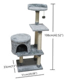 Pets Empire Cat Tree Condo with Sisal Scratching Posts and Jump Platform