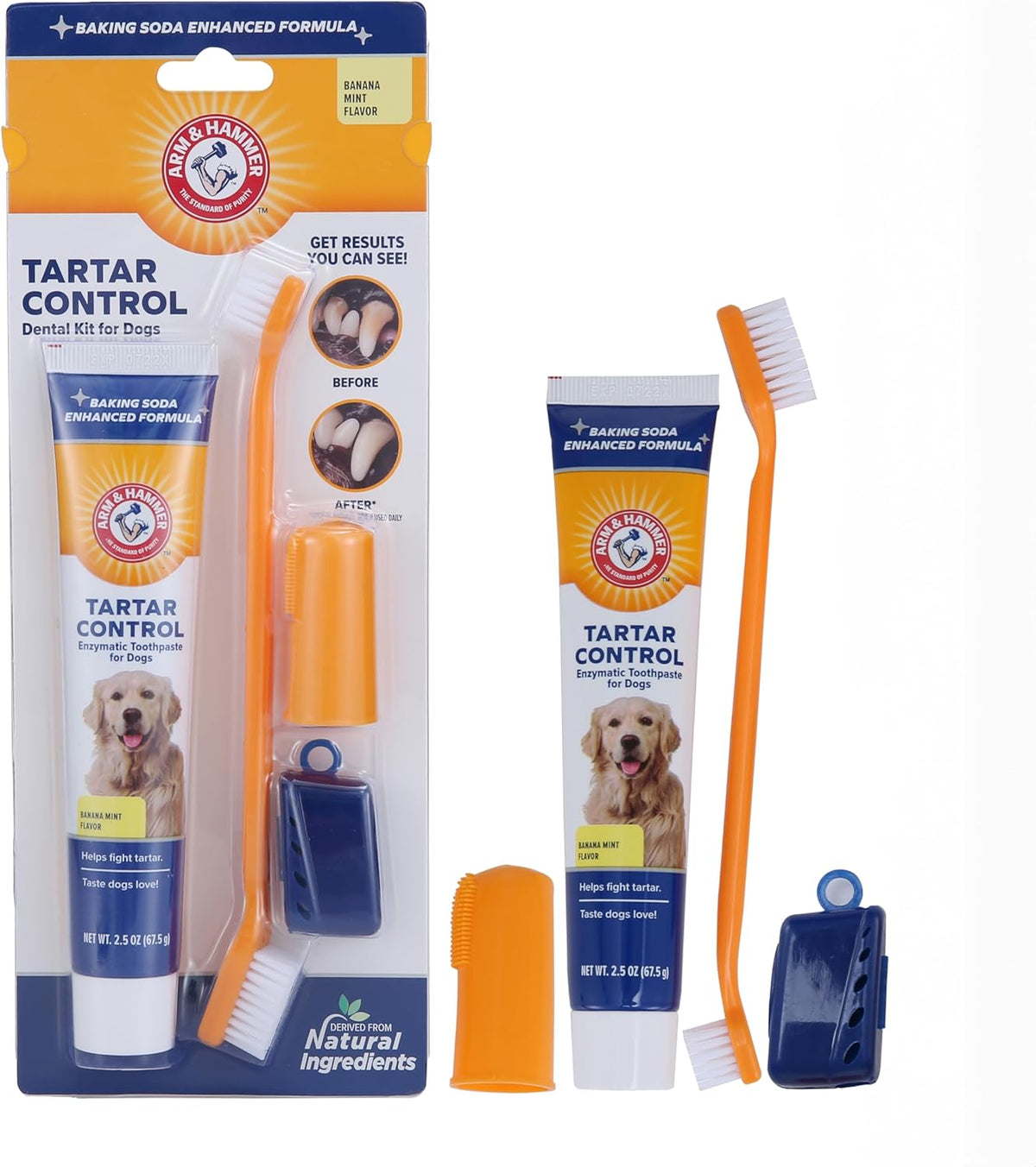Arm & Hammer: Tartar Control Dental Kit For Dogs - Banana Mint Flavor