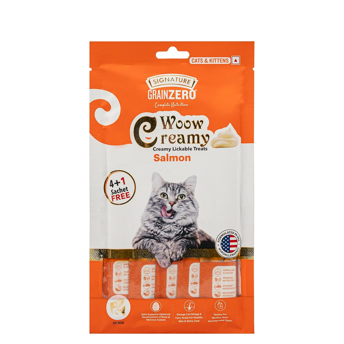 Signature : GrainZero Woow Creamy Lickable Cat Treats – Salmon