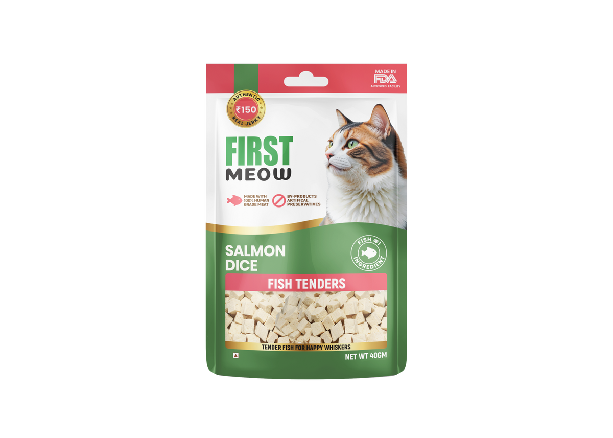 First Meow Treats For Cats - Salmon Dice Fish Tenders