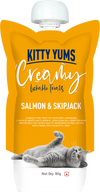 Kitty Yums : Creamy Lickable Cat Treat – Salmon & Skipjack Squeeze Tube