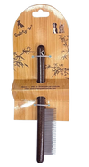 Smarty Pet Stainless Steel Short & Long Pins Round Wooden Handle Flea Comb