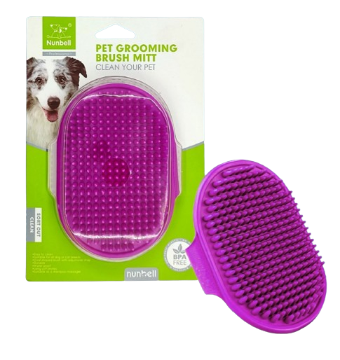 Nunbell Massage Rubber Bath Glove With Palm Strap