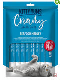 Kitty Yums Creamy Lickable Seafood Medley Cat Treats (Buy 20 Get 4 Free)