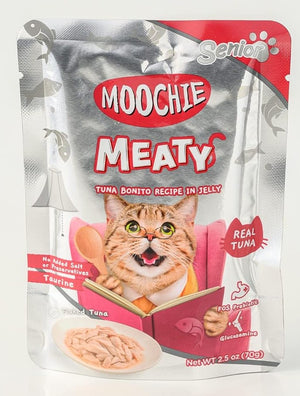Moochie Meaty Tuna Bonito Recipe In Jelly  Senior Cat Pouch