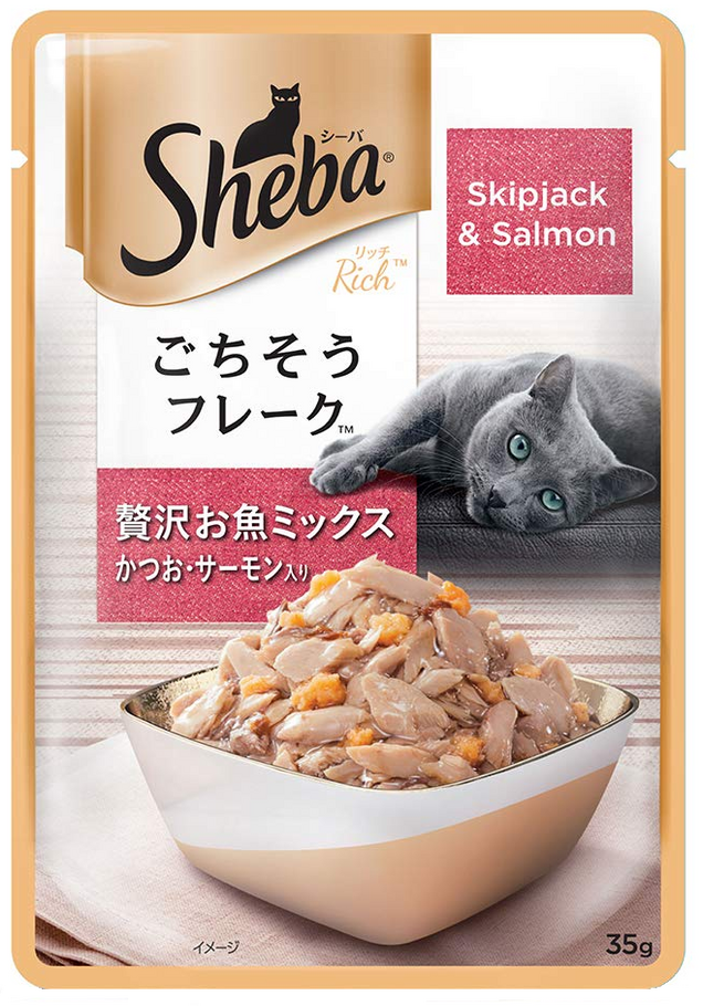 Sheba Skipjack and Salmon Cat Pouch