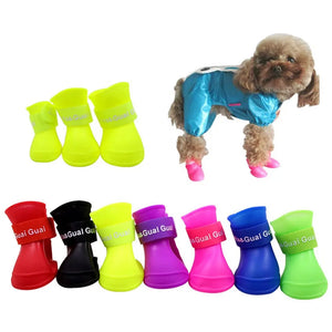 Silicone Dog Boots — Waterproof, Non-Slip, Set of 4