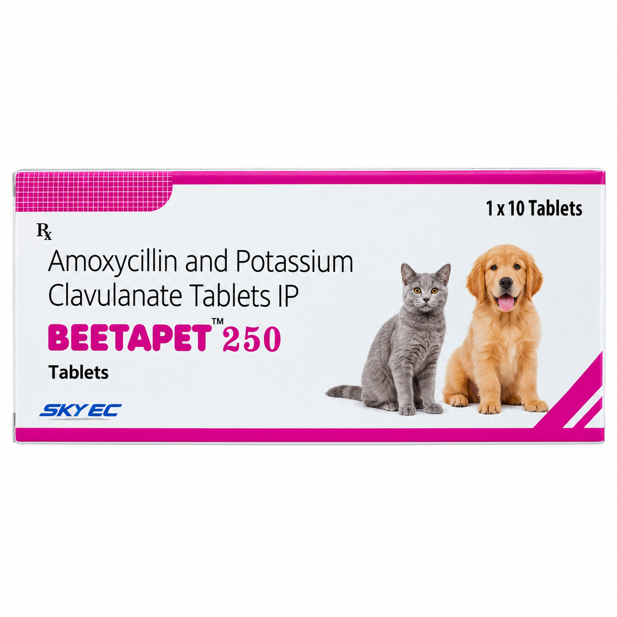 Skyec Beetapet 250 Amoxycillin & Clavulanate Tablets for Dogs & Cats