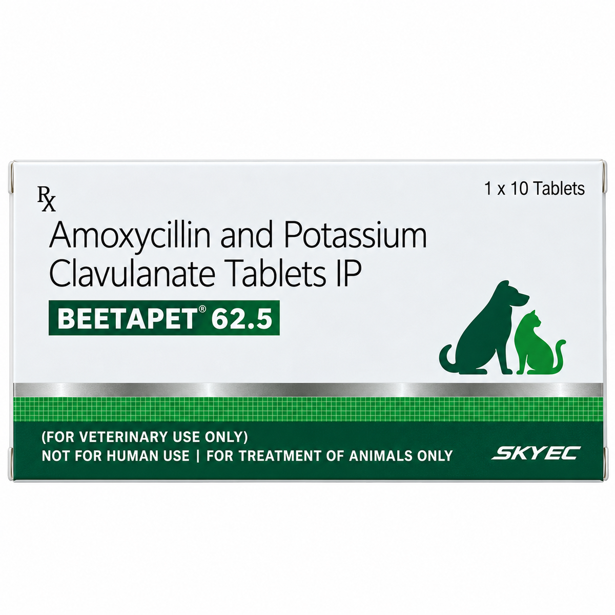 Skyec Beetapet 62.5 Amoxycillin & Clavulanate Tablets for Dogs & Cats
