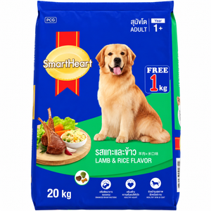 Smart Heart Lamb And Rice Flavor Adult Dog Dry Food 20 Kg Free 1 Kg Inside