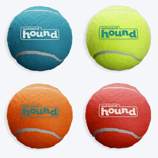 Outward Hound Squeaker Ballz Fetch Dog Toy - Multicolor - (Pack of 4)
