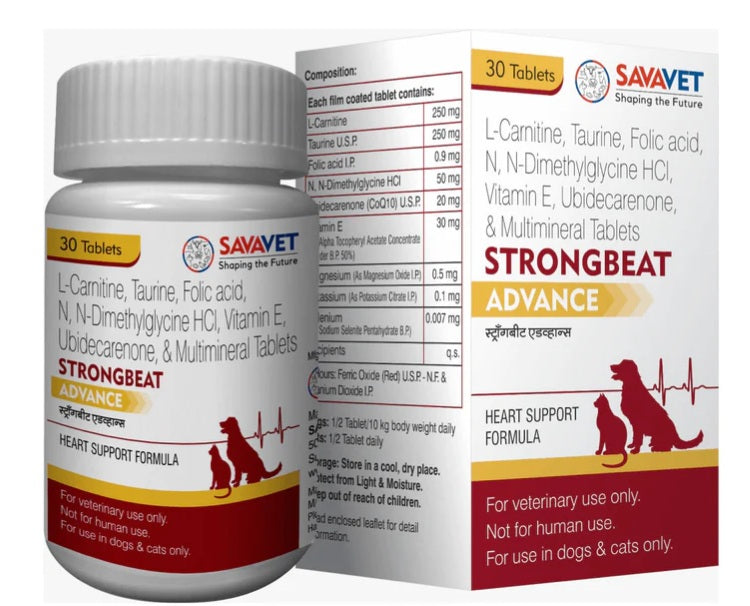 Savavet StrongBeat Advance Heart Support Tablets for Dogs & Cats