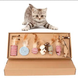 Holy Paws Single Cat Wand Toy With Assorted Toy Designs