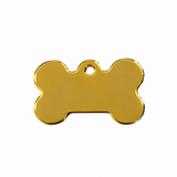 Kennel Brass Bone Shape Name Tag - Medium