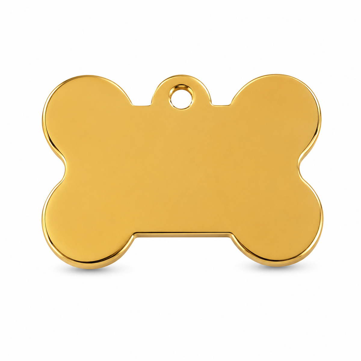 Kennel Brass Bone Shape Name Tag - Small