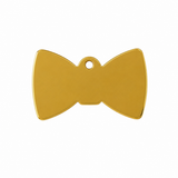 Kennel Brass Bow Shape Name Tag - Medium