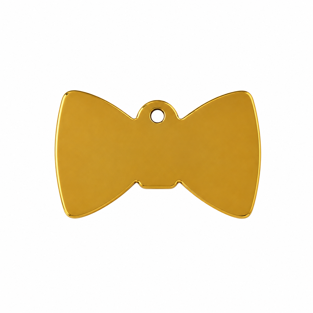 Kennel Brass Bow Shape Name Tag - Small