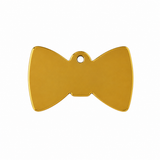 Kennel Brass Bow Shape Name Tag - Small