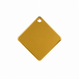 Kennel Brass Diamond Shape Name Tag - Small