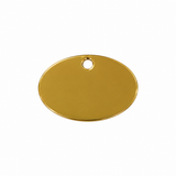 Kennel Brass Oval Shape Name Tag - Medium