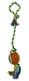 Smarty Pet Tennis Ball With Single String Cotton Rope Toy