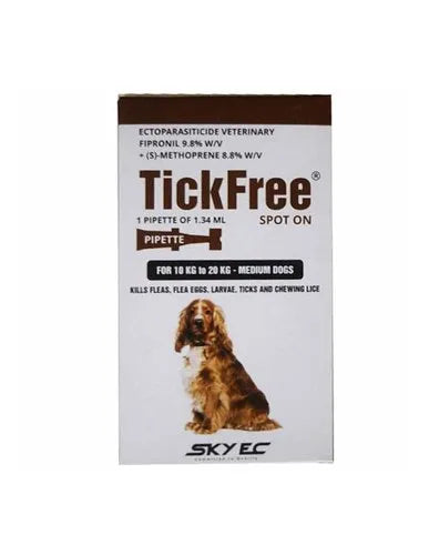 SkyEc TickFree Spot-On for Medium Dogs (10–20 kg)